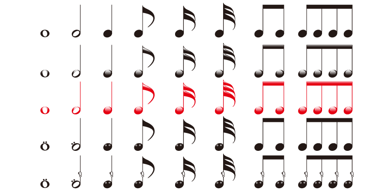 シンプルな音符のフリー素材 フリーイラスト素材onelabo